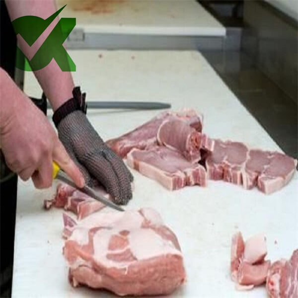 HDPE cutting board in supermarket meat section